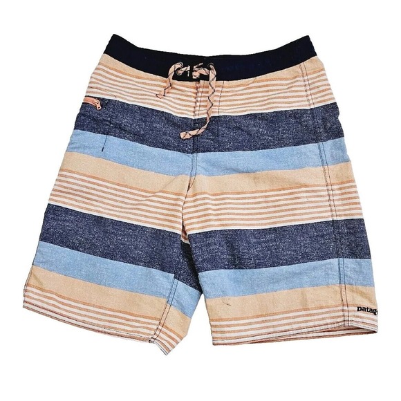Patagonia‎ (Boys Size 16) Wavefarer 28"x10” Board Shorts Swim Trucks Drawstring - Picture 1 of 11